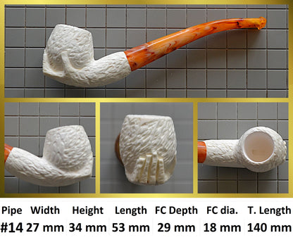 GENUINE MEERSCHAUM HANDMADE  PIPES GR#3