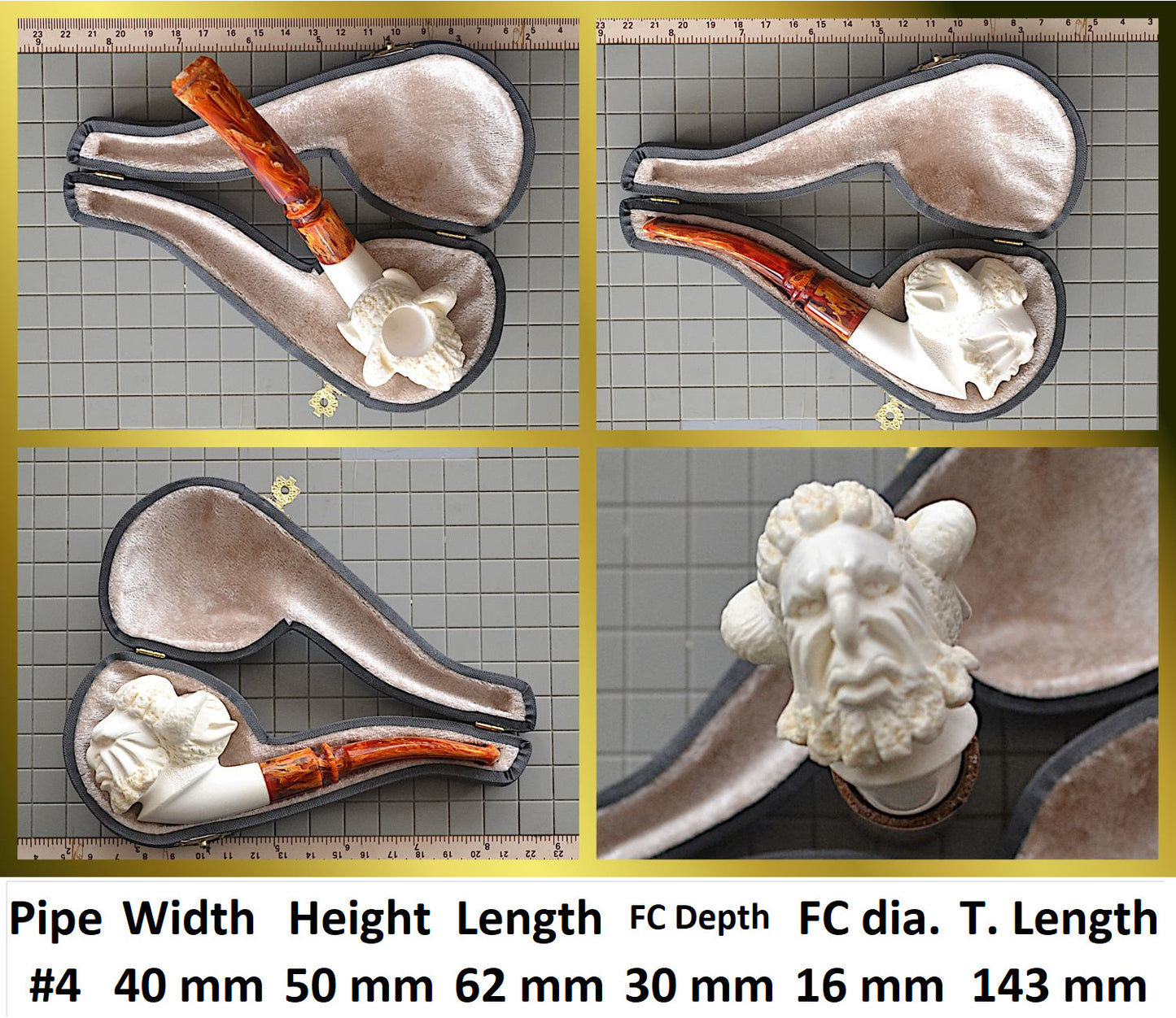 GENUINE MEERSCHAUM HANDMADE  PIPES GR#1