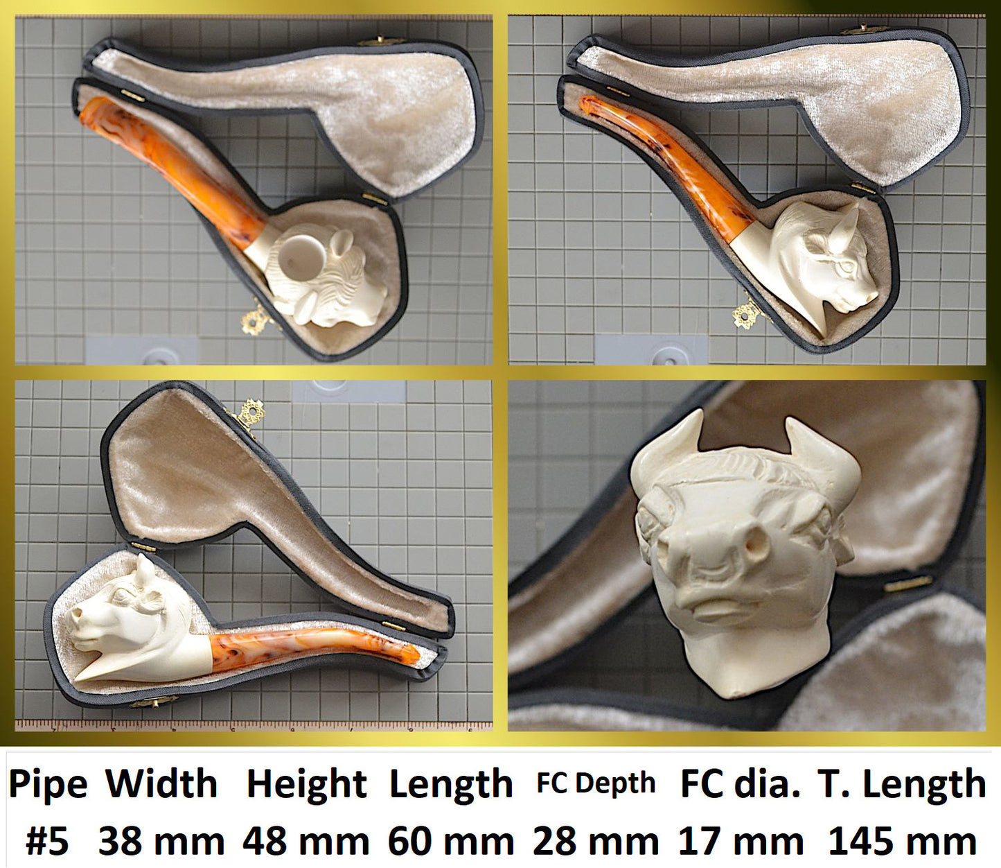 GENUINE MEERSCHAUM HANDMADE  PIPES GR#1