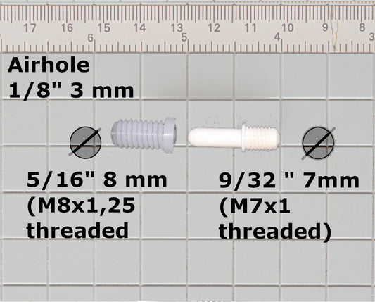 Threaded Teflon Delrin Screw Tenon Set